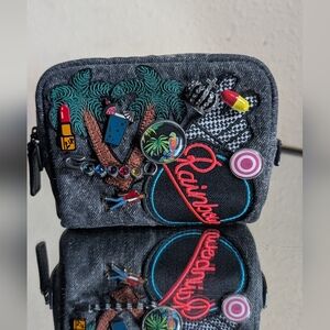 MARC JACOBS embroidered Denim Pouch 🩵💙💖💛🩷💚❤️🌴
